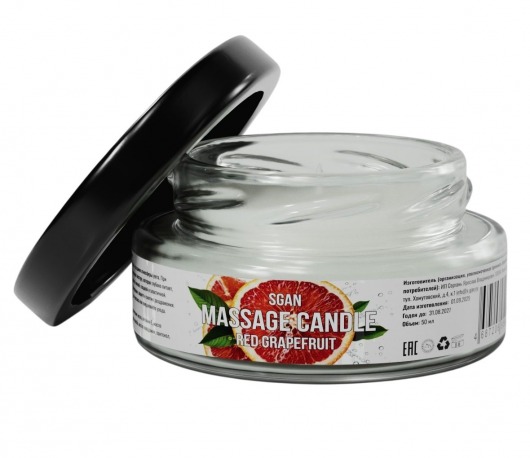 Массажная свеча «Красный грейпфрут» - 50 мл. - SGAN - купить с доставкой в Балаково