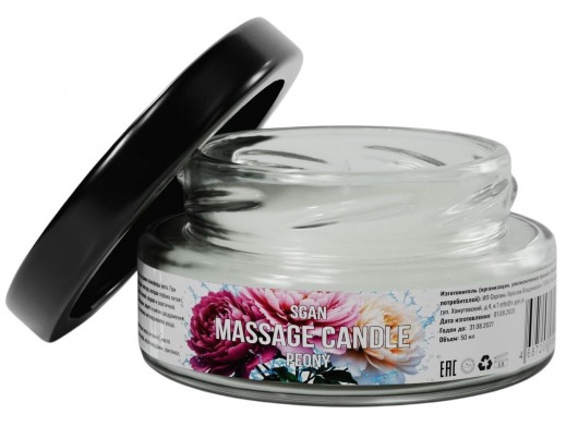 Массажная свеча «Цветущий пион» - 50 мл. - SGAN - купить с доставкой в Балаково