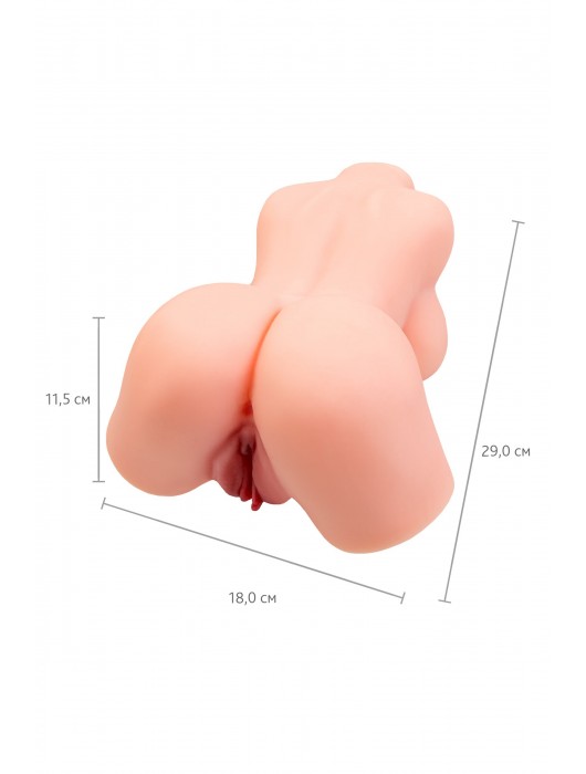 Реалистичный мастурбатор в форме женского тела с 2 любовными входами - No Name - в Балаково купить с доставкой