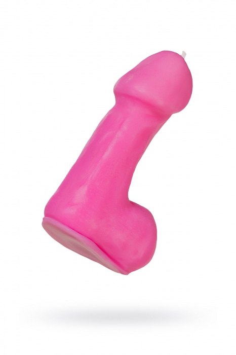Розовая свеча в форме пениса - 47 гр. - Pecado - купить с доставкой в Балаково