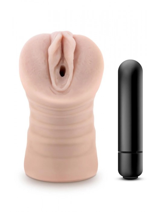 Телесный мастурбатор-вагина Ayumi с вибрацией - Blush Novelties - в Балаково купить с доставкой