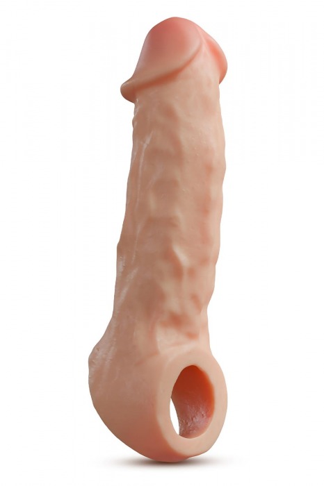 Телесная насадка-удлинитель Intrepid 9.25 Inch Realistic Penis Extender Sleeve - 23,5 см. - Blush Novelties - в Балаково купить с доставкой