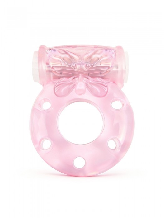 Розовое эрекционное виброкольцо с бабочкой - 1137 - в Балаково купить с доставкой