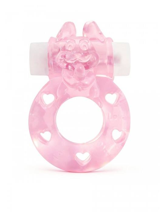 Розовое эрекционное виброкольцо в форме зайчика - 1137 - в Балаково купить с доставкой