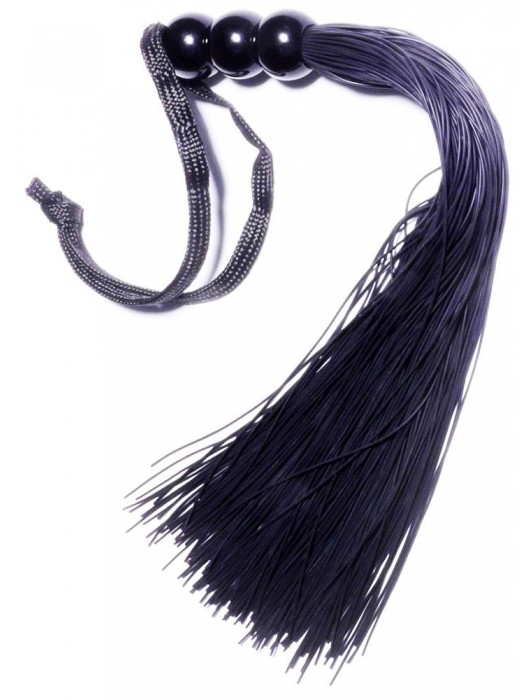 Черная силиконовая плетка - 25,4 см. - Boys of Toys - купить с доставкой в Балаково