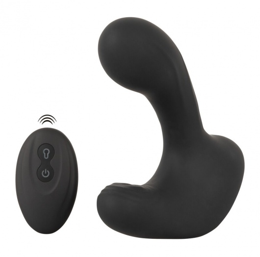 Черная анальная вибропробка с функцией расширения RC Butt Plug with 3 functions - Orion - в Балаково купить с доставкой
