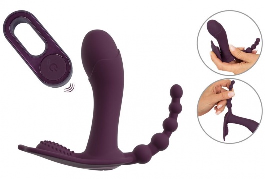 Фиолетовый вибратор для ношения в трусиках ARIVA RC Panty Vibrator - Orion