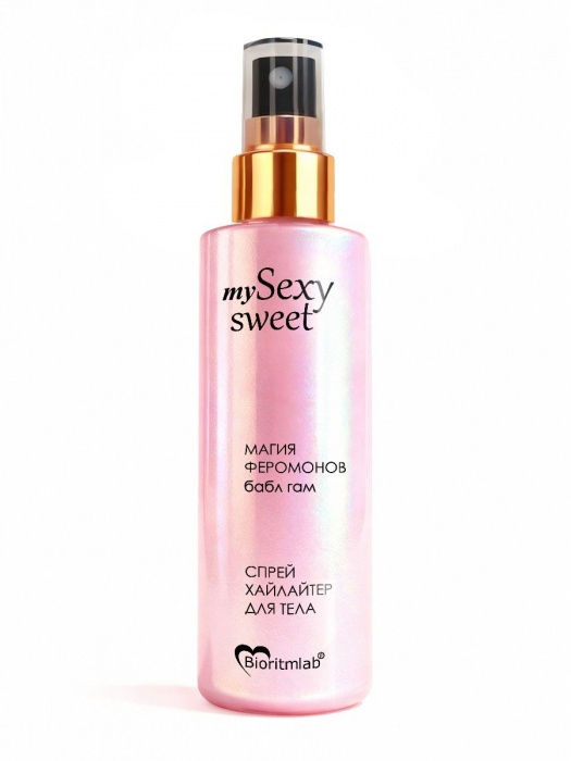 Спрей хайлайтер для тела Sexy Sweet с ароматом бабл-гам, шиммером и феромонами - 200 мл. -  - Магазин феромонов в Балаково
