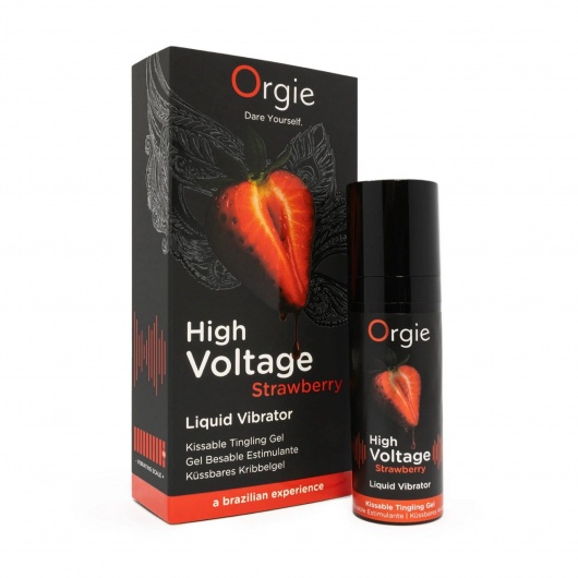 Жидкий вибратор Orgie High Voltage Strawberry - 15 мл. - ORGIE - купить с доставкой в Балаково