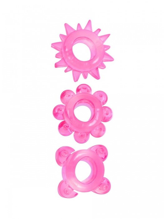 Комплект из 3 розовых эрекционных колец - Erowoman-Eroman - в Балаково купить с доставкой