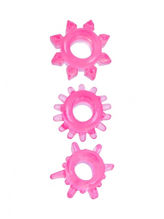 Комплект из трех розовых эрекционных колец - Erowoman-Eroman - в Балаково купить с доставкой