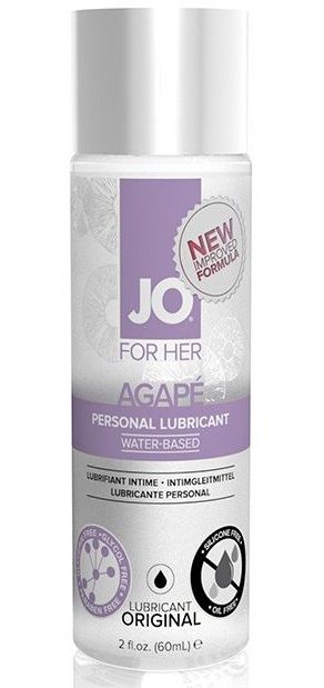 Лубрикант на водной основе для женщин JO AGAPE LUBRICANT ORIGINAL - 60 мл. - System JO - купить с доставкой в Балаково