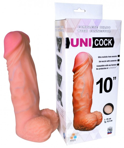 Фаллическая насадка Харнесс UNICOCK 10  - 25 см. - LOVETOY (А-Полимер) - купить с доставкой в Балаково
