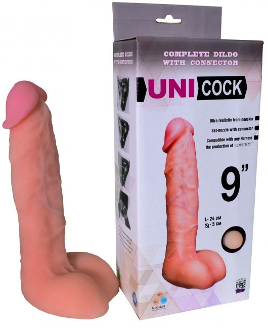Фаллическая насадка Харнесс UNICOCK 9  - 24 см. - LOVETOY (А-Полимер) - купить с доставкой в Балаково