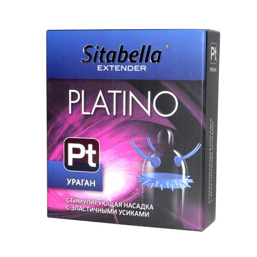 Стимулирующая насадка с усиками и шипиками Platino  Ураган - Sitabella - купить с доставкой в Балаково