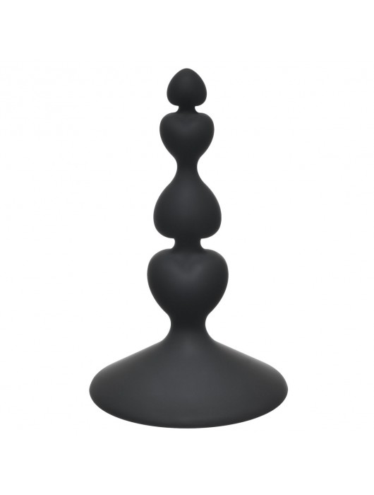 Чёрная анальная пробка Sweetheart Plug Black - 10 см. - Lola Games