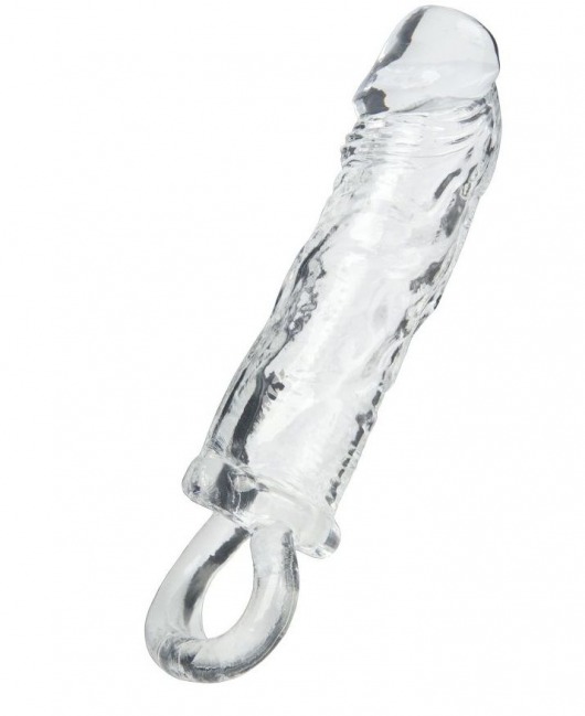 Прозрачная насадка с петлёй для фиксации - 14 см. - ToyFa - в Балаково купить с доставкой