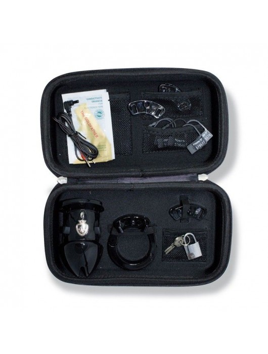 Пояс верности с электростимуляцией Mystim Pubic Enemy No1 Black Edition - MyStim - купить с доставкой в Балаково