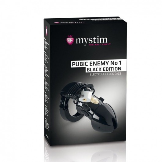 Пояс верности с электростимуляцией Mystim Pubic Enemy No1 Black Edition - MyStim - купить с доставкой в Балаково
