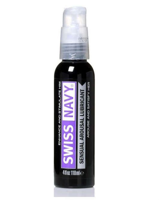 Возбуждающий гель-лубрикант на водной основе Sensual Arousal Lubricant  - 118 мл. - Swiss navy - купить с доставкой в Балаково