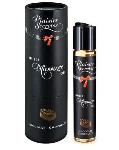Массажное масло с ароматом шоколада Huile de Massage Gourmande Chocolat - 59 мл. - Plaisir Secret - купить с доставкой в Балаково