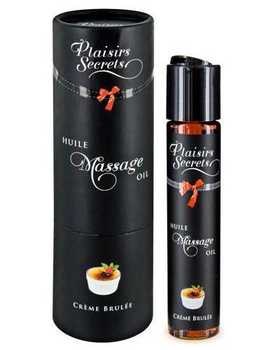 Массажное масло с ароматом крем брюле Huile de Massage Gourmande Creme Brulée - 59 мл. - Plaisir Secret - купить с доставкой в Балаково