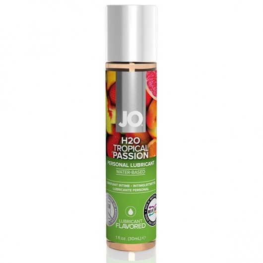 Смазка с ароматом тропических фруктов JO Flavored Tropical Passion - 30 мл. - System JO - купить с доставкой в Балаково