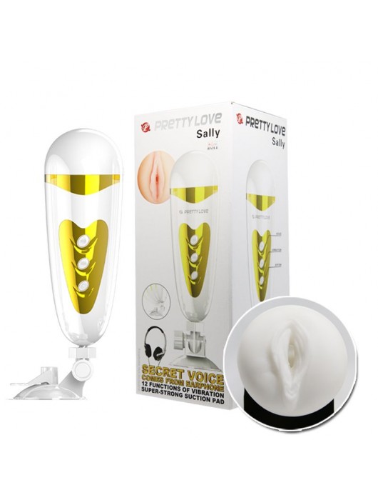 Мега-мастурбатор вагина Sally с вибрацией и голосом - Baile - в Балаково купить с доставкой