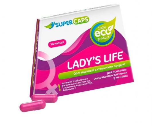 Возбуждающие капсулы Ladys Life - 14 капсул (0,35 гр.) - SuperCaps - купить с доставкой в Балаково