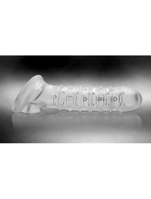 Утолщающая ребристая насадка на пенис - Доминирующее кольцо - в Балаково купить с доставкой