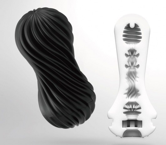 Мастурбатор FLEX Rocky Black с плотным рельефом - Tenga - в Балаково купить с доставкой