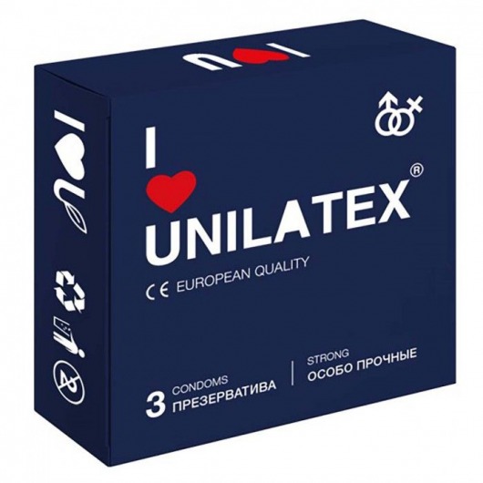 Ультрапрочные презервативы Unilatex Extra Strong - 3 шт. - Unilatex - купить с доставкой в Балаково
