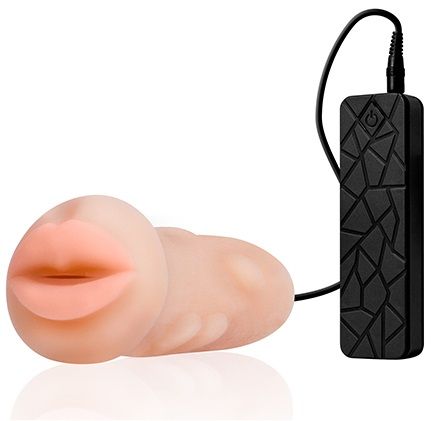 Мастурбатор-ротик с вибрацией REALSTUFF VIBRATING MASTURBATOR MOUTH - Dream Toys - в Балаково купить с доставкой