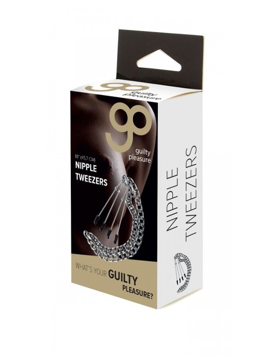 Зажимы на соски Nipple Tweezers с цепочкой - Blush Novelties