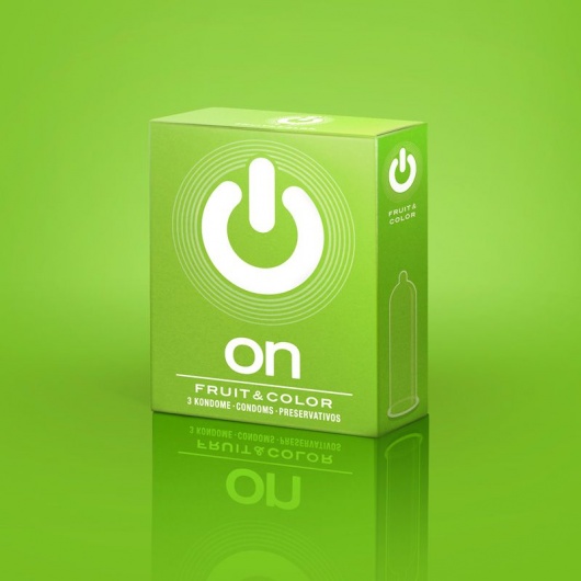Цветные ароматизированные презервативы ON) Fruit   Color - 3 шт. - ON) - купить с доставкой в Балаково