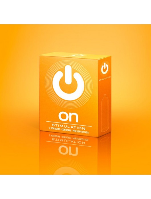 Презервативы ON) Stimulation с точками - 3 шт. - ON) - купить с доставкой в Балаково