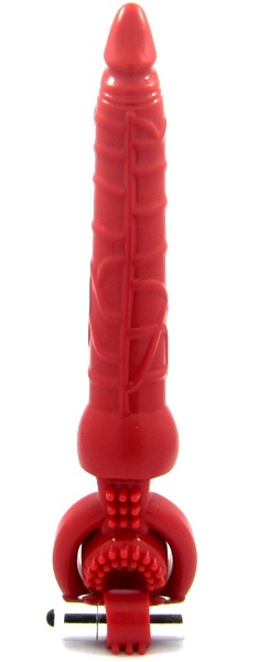 Красная вибронасадка с анальным стимулятором - ToyFa - в Балаково купить с доставкой