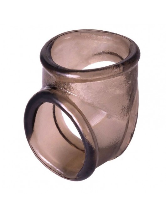 Дымчатое эрекционное кольцо с фиксацией мошонки - ToyFa - в Балаково купить с доставкой