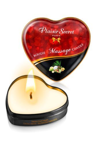 Массажная свеча с ароматом экзотических фруктов Bougie Massage Candle - 35 мл. - Plaisir Secret - купить с доставкой в Балаково