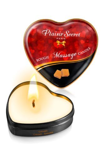 Массажная свеча с ароматом карамели Bougie Massage Candle - 35 мл. - Plaisir Secret - купить с доставкой в Балаково