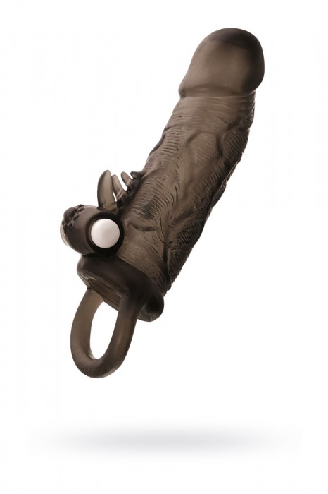 Чёрная насадка на пенис Toyfa XLover с вибрацией - ToyFa - в Балаково купить с доставкой