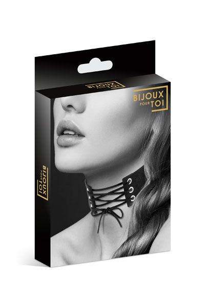 Оригинальный ошейник-чокер со шнуровкой - Bijoux Pour Toi - купить с доставкой в Балаково