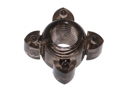 Чёрное эрекционное кольцо Rings Screw - Lola Games - в Балаково купить с доставкой