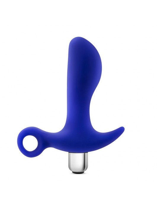 Синий стимулятор простаты с ручкой-кольцом Performance Prostimulator 02 - Blush Novelties - в Балаково купить с доставкой