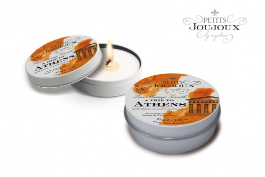 Массажная свеча Petits Joujoux Athens с ароматом муската и пачули - 33 гр. - MyStim - купить с доставкой в Балаково