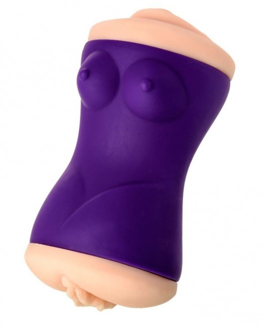 Двухсторонний мастурбатор JOS YARA в фиолетовой колбе - JOS - в Балаково купить с доставкой