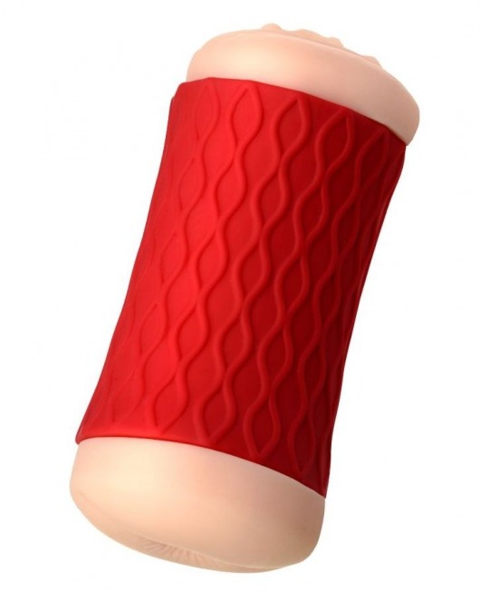 Двухсторонний мастурбатор JOS  NADIN в красном цилиндре - JOS - в Балаково купить с доставкой