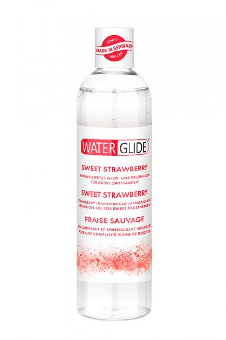 Лубрикант на водной основе с ароматом клубники SWEET STRAWBERRY - 300 мл. - Waterglide - купить с доставкой в Балаково