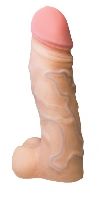 Реалистичная насадка с мошонкой REAL Standard - 15,5 см. - LOVETOY (А-Полимер) - купить с доставкой в Балаково