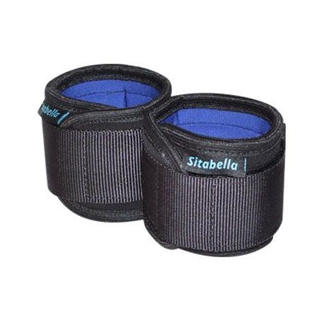 Неопреновые черно-синие наручники - Sitabella - купить с доставкой в Балаково